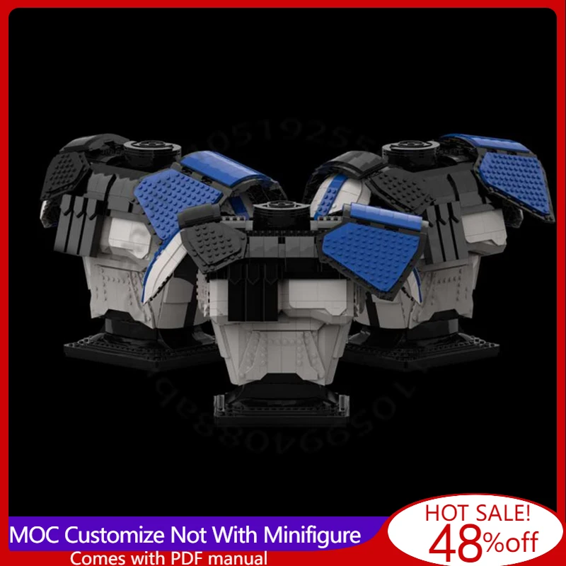 

1596 деталей: Модульный конструктор MOC «Шлем капитана» – креативный дизайн, развивающая игрушка для мальчиков, подарок на праздник