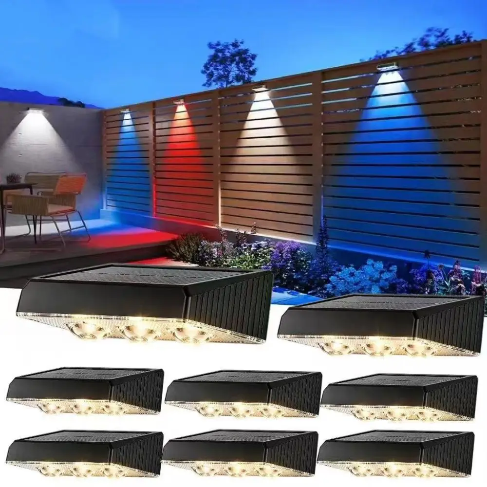 No Drill Solar Outdoor Wall Light Self-Adhesive Solar Powered Solar Wall Washer Light No Drilling Waterproof Solar Wall Lamp
