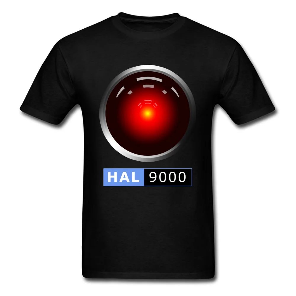 

2025 Мужские футболки HAL 9000 Футболка Geek Movie Футболка Хлопковые футболки с принтом Креативный дизайн Женская одежда Хлопковая черная футболка