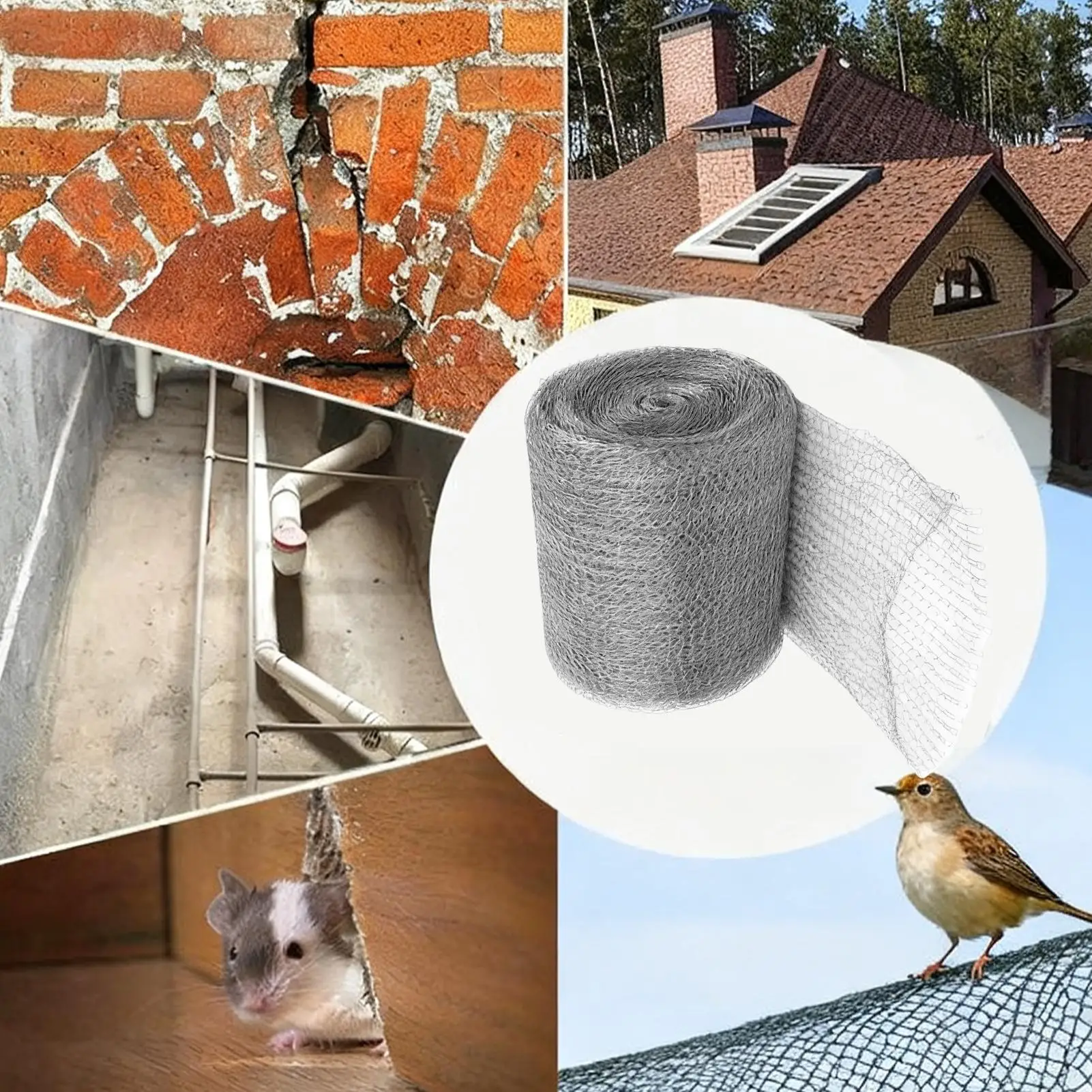 Tela de malha de aço inoxidável, filtro de proteção de raiz macia, controle de ratos, cobertura de malha de ventilação de ar para casa de fenda, furos de parede de fazenda, ar