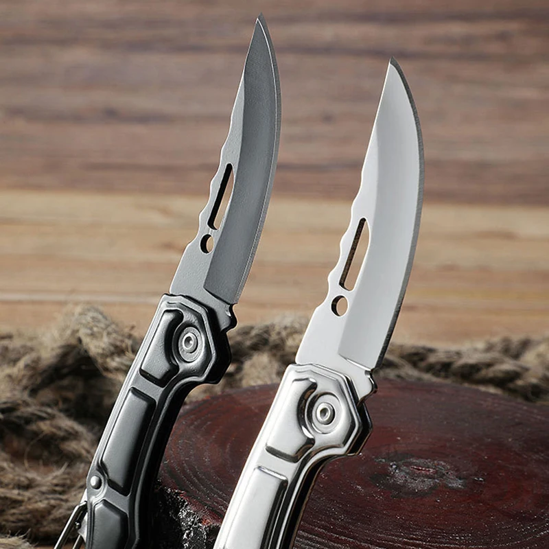 New Mini Outdoor Folding Knife Stainless Steel Camping Knife Portable Fruit Knife Key Mini Knife Popular