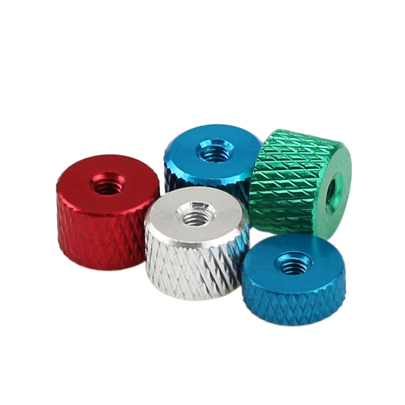 

M3 M4 Round Nut Aluminum Alloy Knurled Step Nut With Collar Thumb Nuts Black/Red/AluminiumOriginal/Golden/Purple/Green/Blue