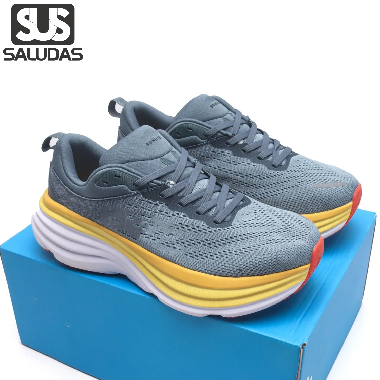 

SALUDAS Original Men's Sneakers Women Road Running Shoes Thick-Soled Cushioning Elastic Outdoor Marathon Training Running Shoes