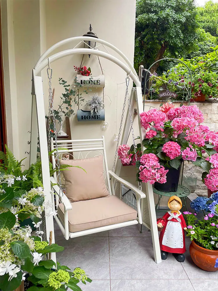 Swing Outdoor garden swing Indoor balcony rocking chair Home hanging basket chair Outdoor garden single swing hanging chair