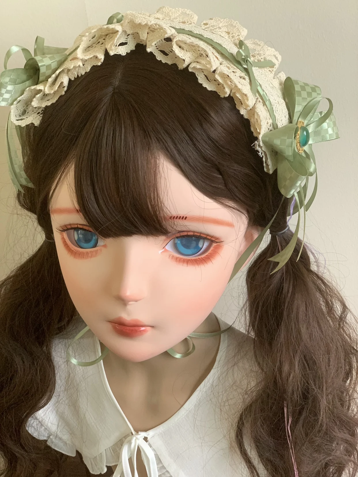 Customize Character Female/Girl Resin Kig Full Head With Lock Anime Cosplay Japanese Anime Kigurumi Mask