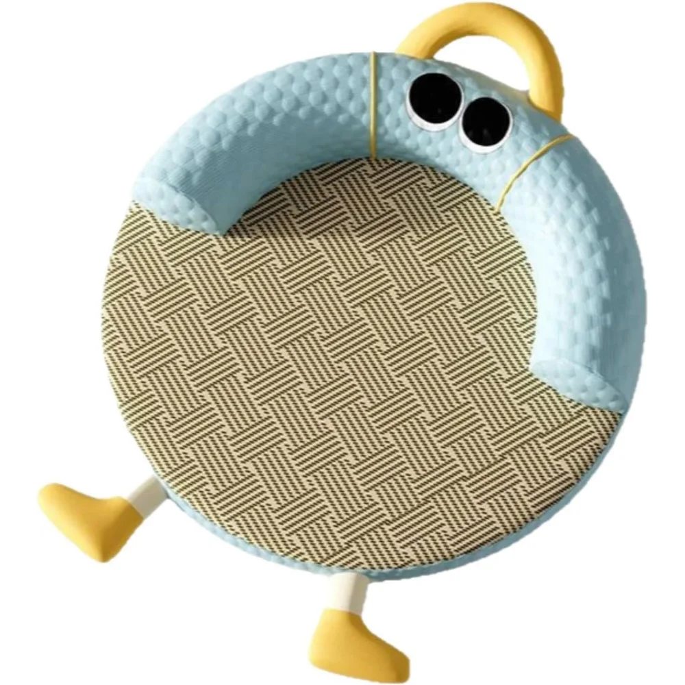 

Cat Cooling Mat Pet Cushion Comfortable Round Pets Nest Self Cool Pad Woven Dog Bed