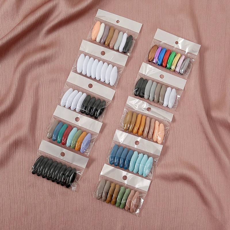 Fashion Oval Brooch Pins Mixed Colors Accessories For Women Muslim Hijab Scarf Pins Decorated Buckle Clip  Wholesale 8pcs/Bag