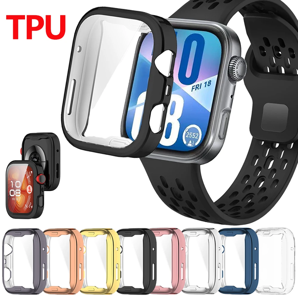 

Soft Silicone TPU Case For Huawei Watch Fit 4 3 Smartwatch Screen Protector Frame Bumper for Huawei Fit 4 Pro Fit 4 Cover Shell