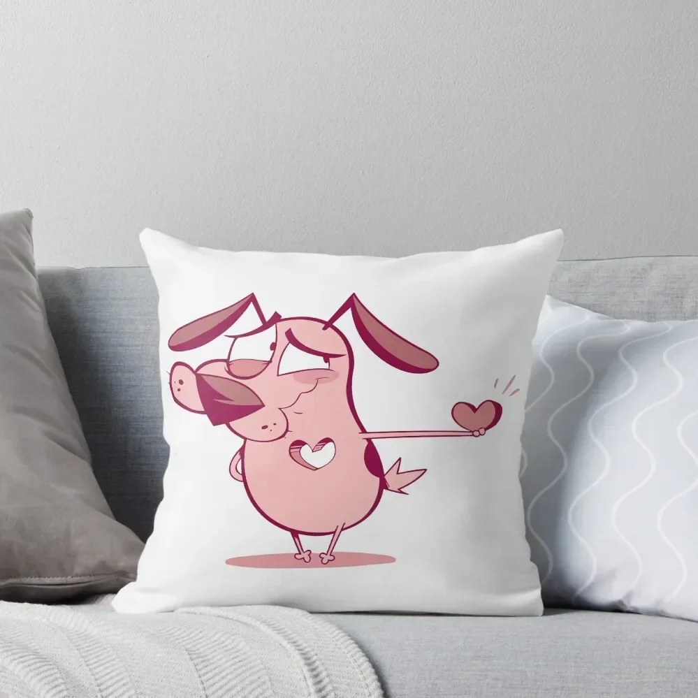 Courage, Cowardly Dog Dog Throw Pillow luxury decor Sofas Covers pillow