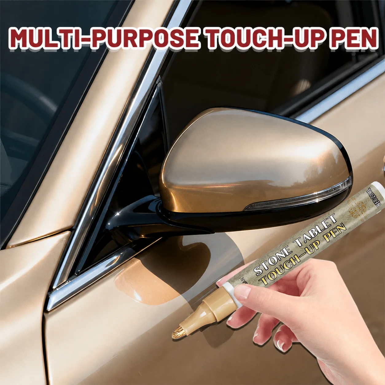 Gold Touch Up Paint Pen Multi-use Repair Pen For Car Metal Surface Musical Instrument Sax Trumpet Scratch Rust Oxidation Cover