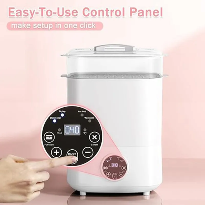 【passione】sterilizzatore-ed-essiccatore-per-biberon-5-in-1-di-grande-capacita-sterilizzatore-ed-essiccatore-elettrico-a-vapore