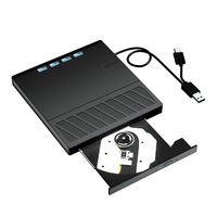 7 in 1 USB 3.0 Type C Optical External Blu-ray/DVD Drive Burner with SD/TF Port Blu Ray Burner Slim CD DVD Burner for Laptop PC
