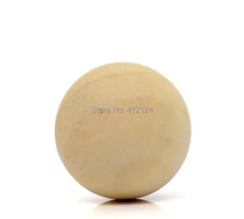 15Pcs Round Beads Ball No Hole Natural Wood DIY Crafts Jewelry Findings 50mm