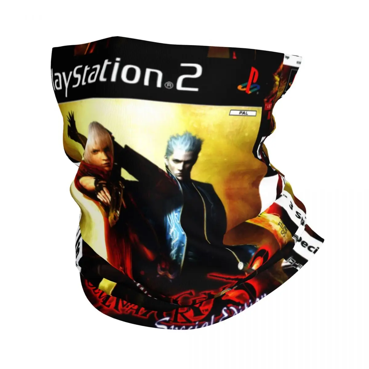 Devil May Cry Bandana Neck Warmer Men Women Winter Ski Tube Scarf Gaiter Electronic Games Face Cover