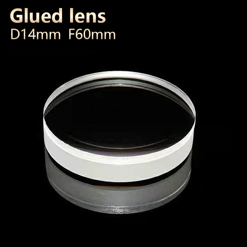 Glue lenses Microscope eyepiece telescope Achromatic DIY Photo agglutination stage lights D14mm F60mm