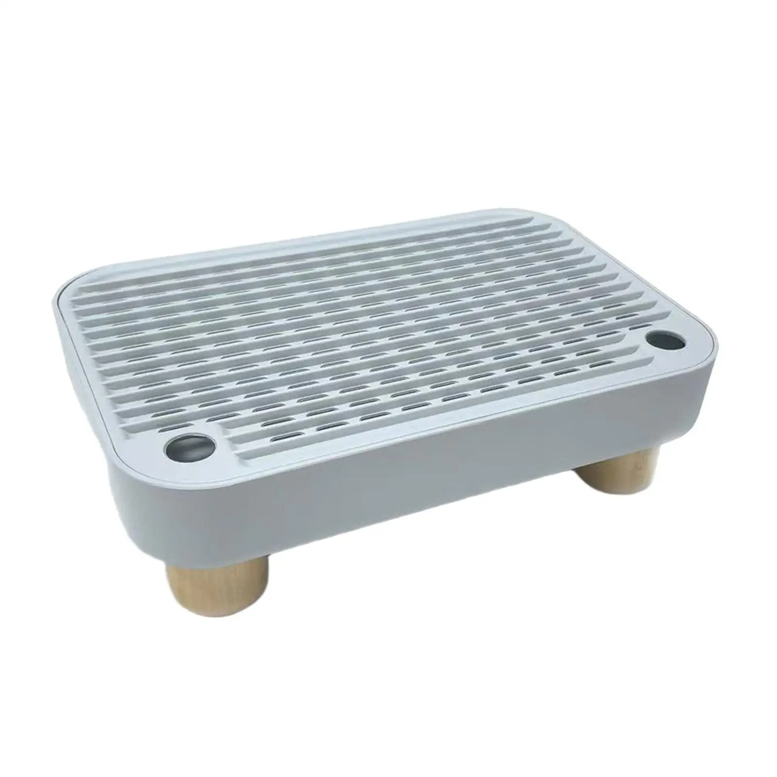 Cat Litter Box Step Footboard Elevated Catcher Ramp for Indoor Cat Litter Cabinet and Enclosure