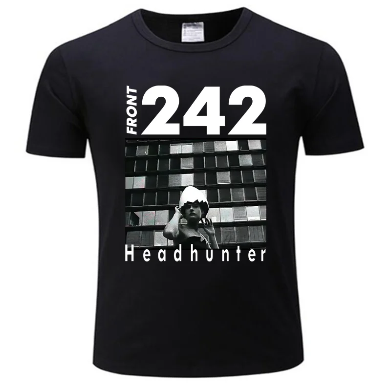 Front 242 Headhunter Band Oversized T-Shirt Custom Mens Clothing Short Sleeve Streetwear Big Size Tops Tee