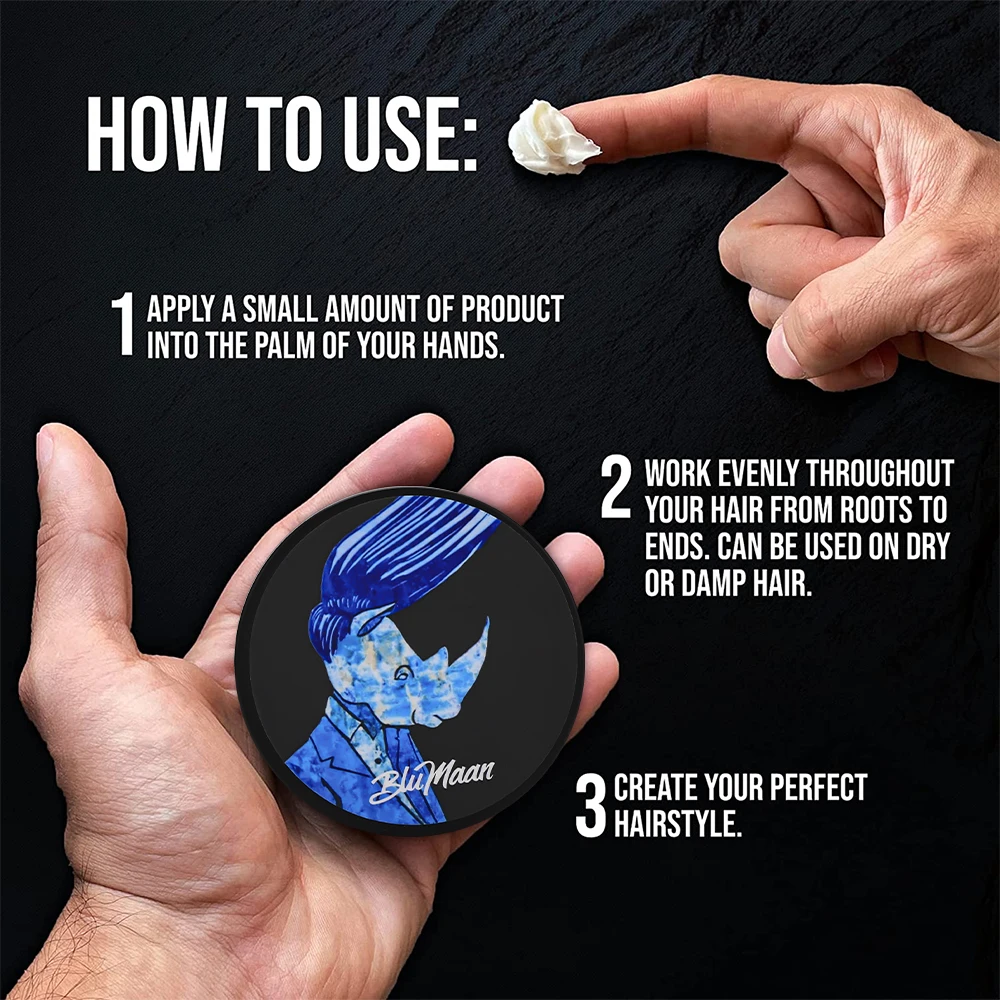 شمع الشعر للرجال، دهن قوي مع زيت الأركان | مرهم استعادة تصفيف الشعر، جل طبيعي لامع يدوم طويلاً للعناية اليومية بالشعر #3