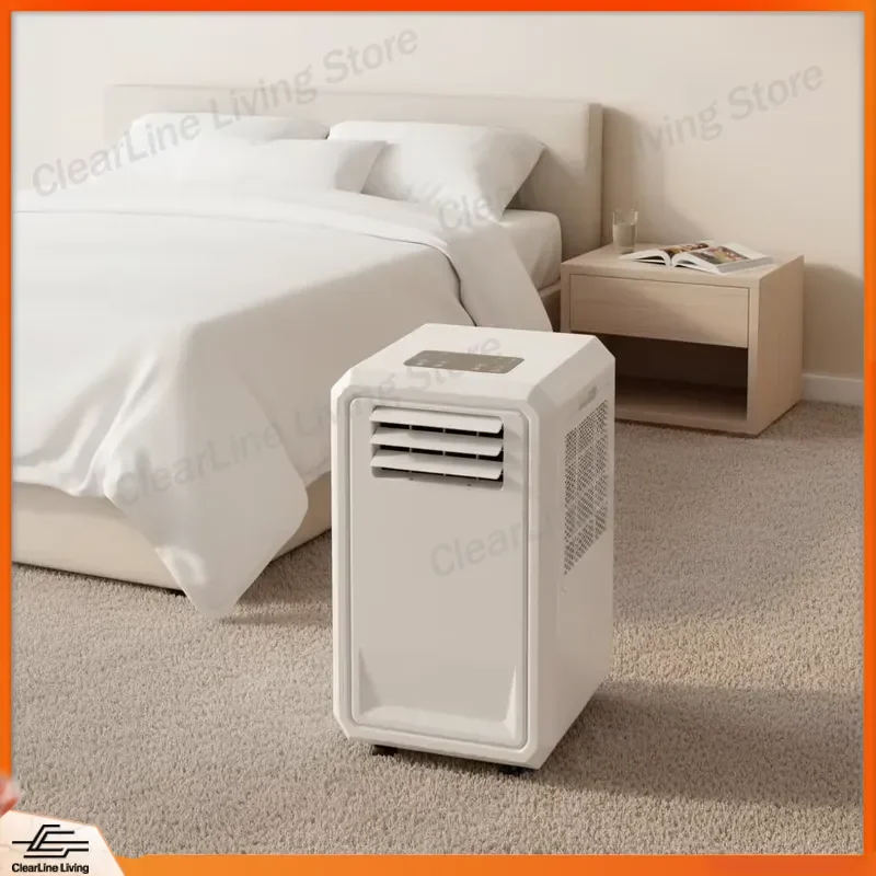 3000BTU 900W Portable Air Conditioner Mini AC Unit Cooling Heating Integrated Mobile Air Cooler for Home Bedroom Office Small