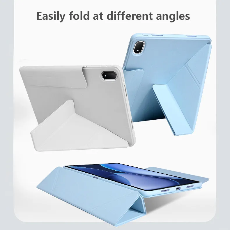 Y-Fold Multi-angle Case for OPPO Pad 5 Pro 13.2 2026 Folio Cover with Buckle Drop-Resistant Protection Case Auto Wake Sleep