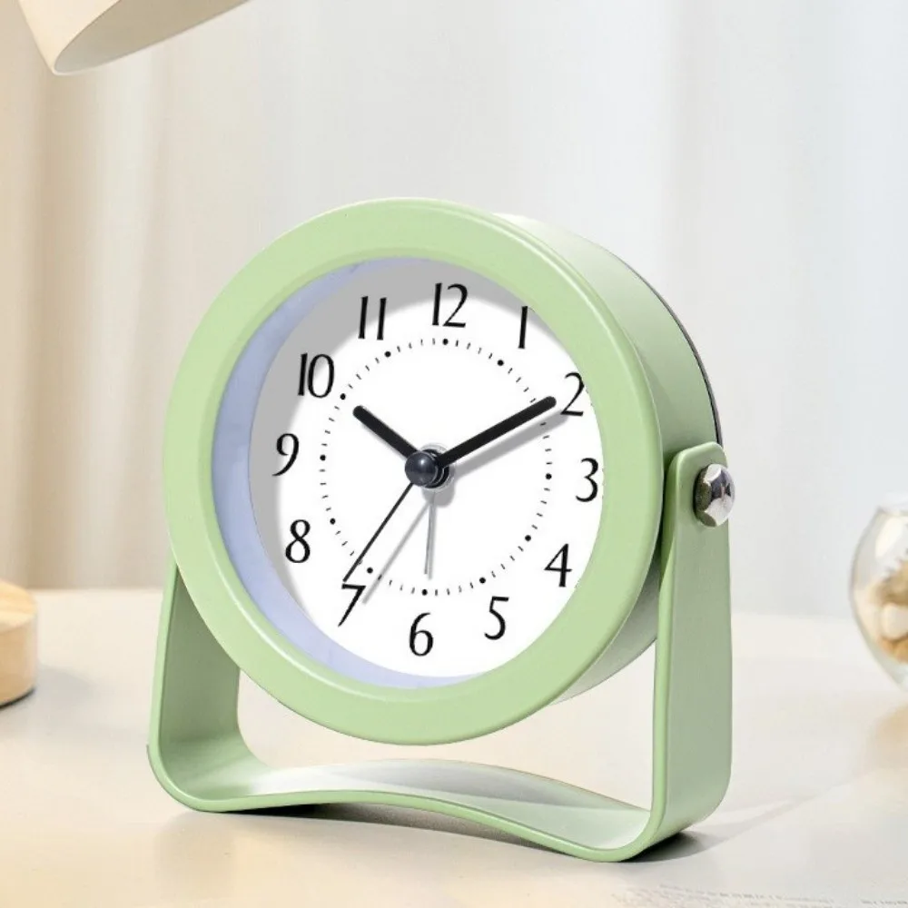 

Creative Silent Mechanism Alarm Clock Loud Sound Rotating Bracket Desktop Clock with Night Light Electronic Clock Student