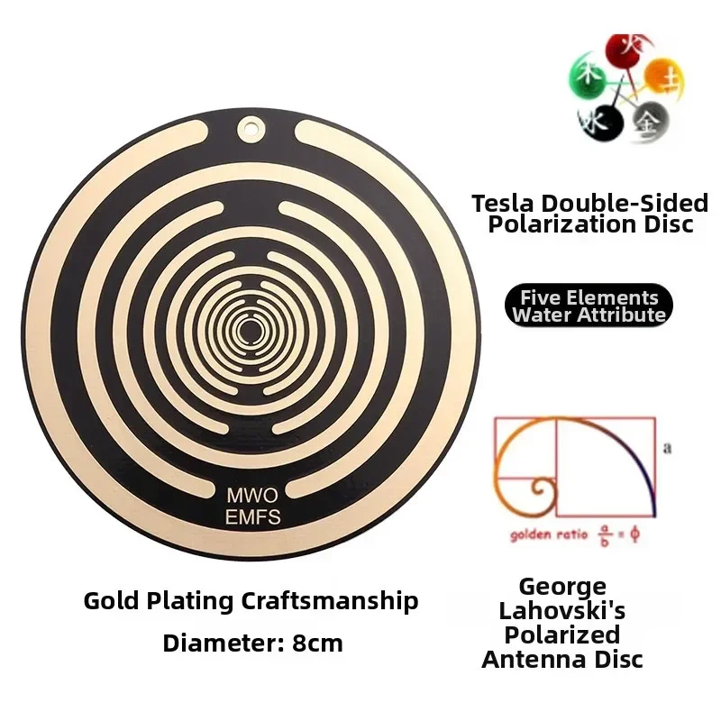 

For Tesla Five Elements Polarization Energy Disc Multi-Frequency Oscillation Vibrating Polarization Disk For MWO Ornament