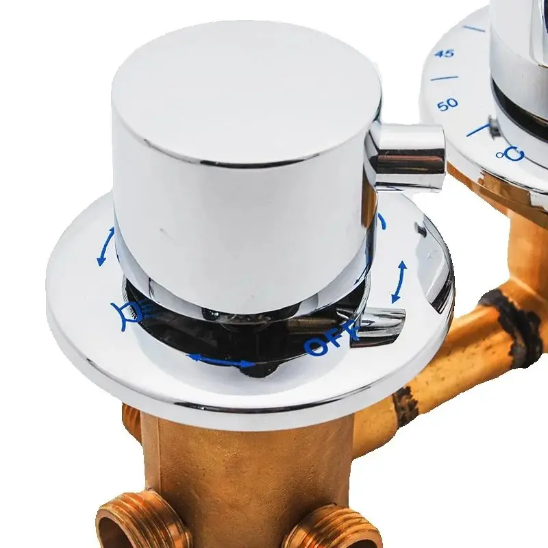 Thermostatic Hot & Cold Water Mixer Diverter Valve, Smart Switch Faucet Accessories for Integrated Shower Room