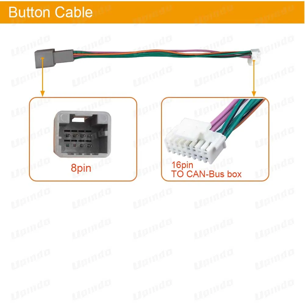 8-Pin Steering Wheel Buttons Wiring Harness Cable Adapter for Renault Clio IV/Triber/Dacia Duster II/Sandero - Android Car Radio