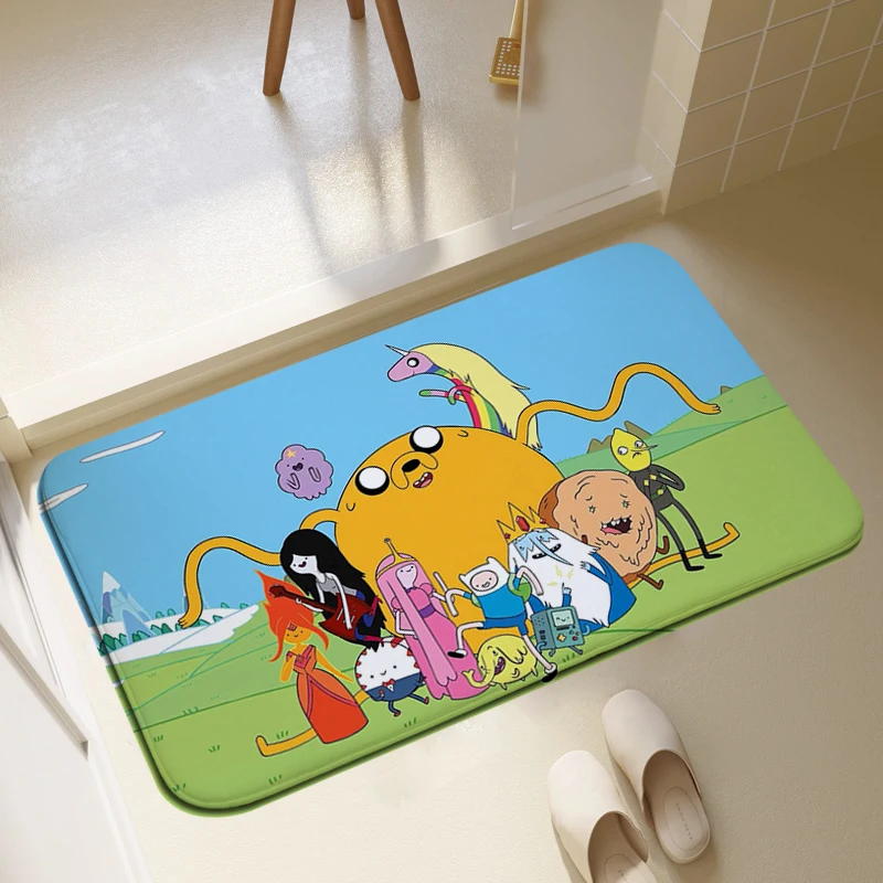 Adventure Time Non-slip Kitchen Mat Bathroom Door Mats Home Decoration Accessories Children Room Doormat Bath Prayer Rug Hallway