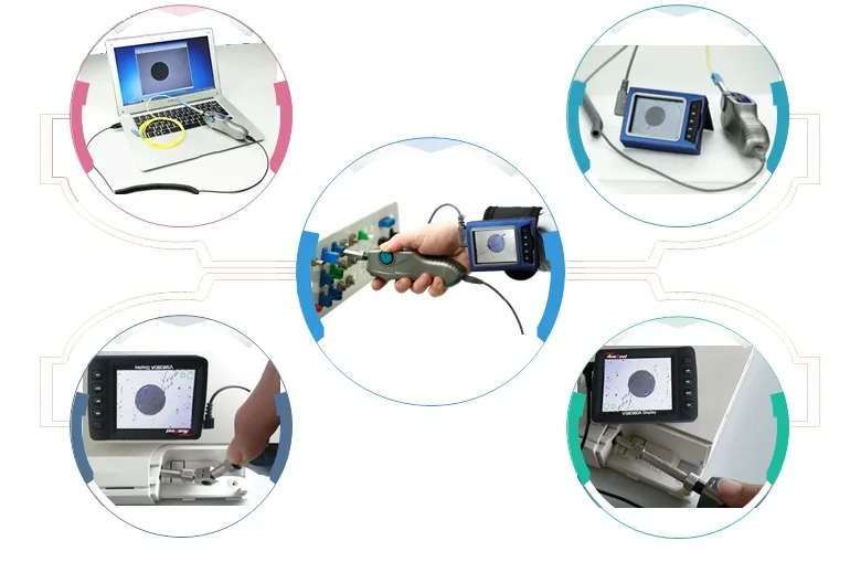 FVO-730B-V handheld fiber optic inspection video probe display fiber optic connector inspection scopes microscope