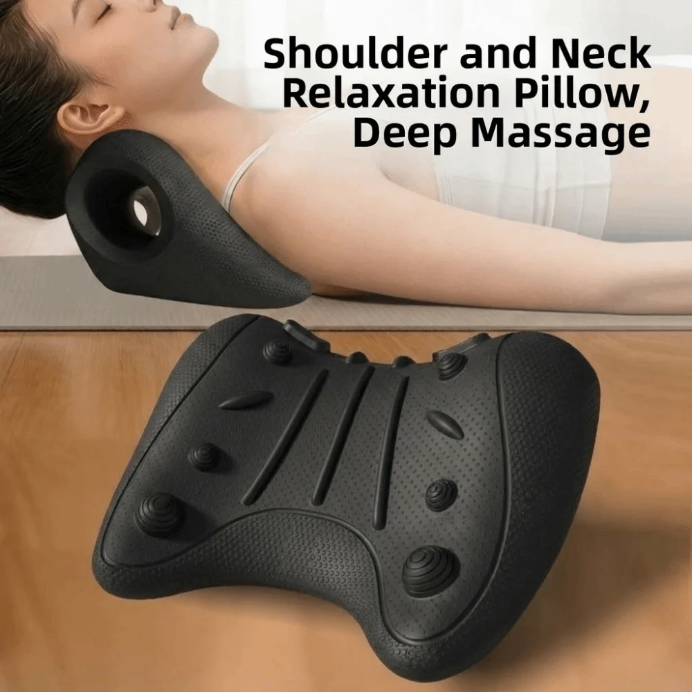 Multi-Purpose Cervical Massage Pillow Neck Support Soothing Massage Neck Shoulder Pillow Wear Resist Chiropractic Pillow