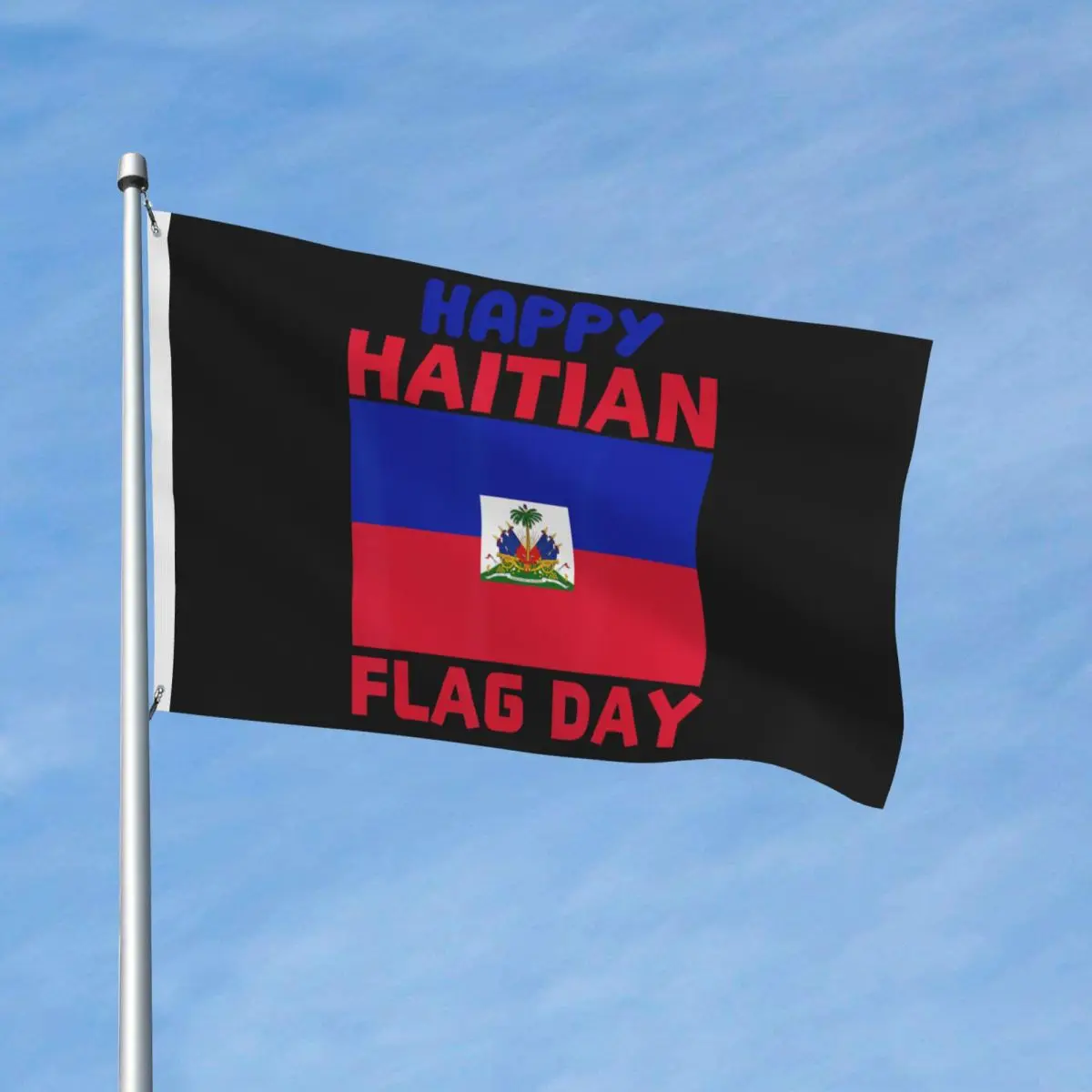 Happy Haitian Flag Day Cool Haiti Flag Flag Printed 3x5 ft Flags Hanging Polyeste Funny Banner For Celebration Home Decoration
