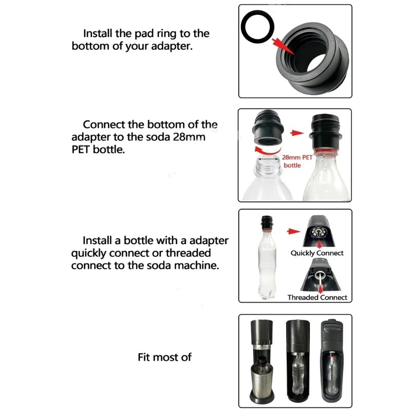 バブルアダプターセット ウォーターボトルアダプター プラスチック素材ボトルアタッチメント 918D