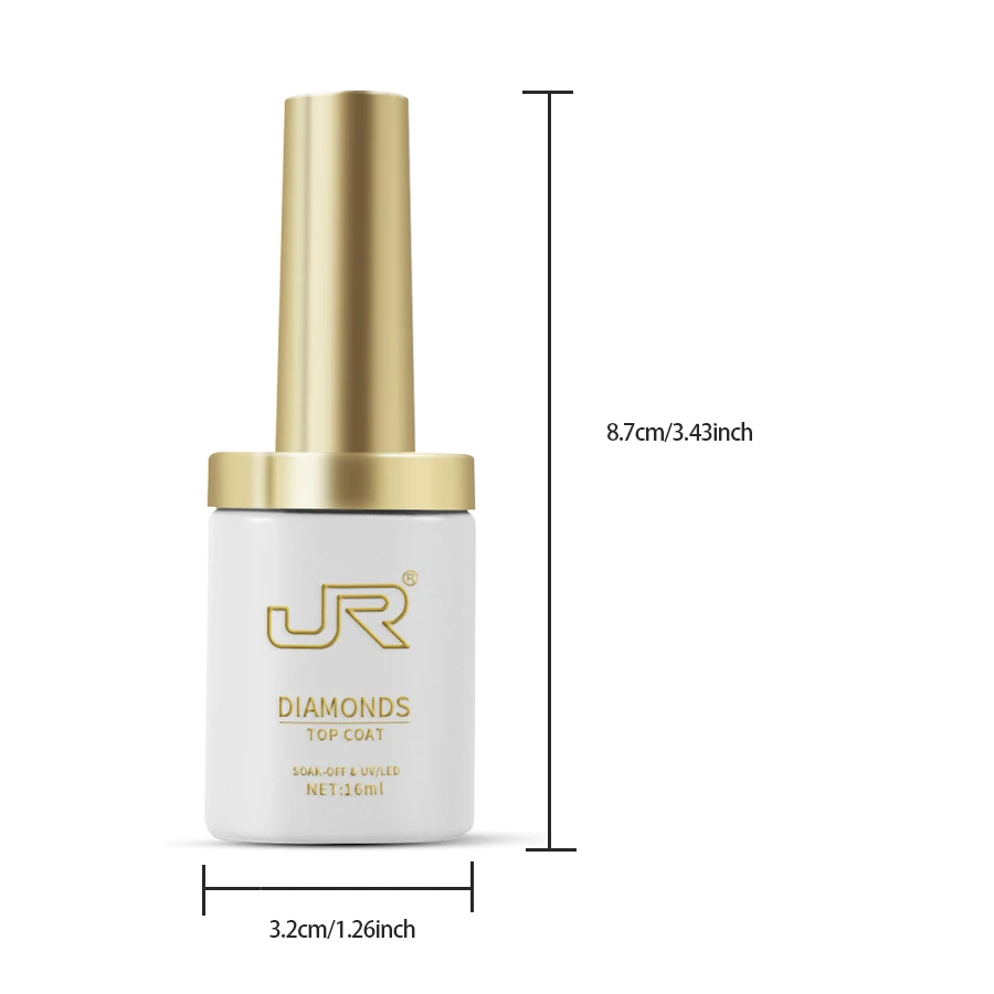 JR 6 ชิ้น 16 มิลลิลิตรเจลเล็บชุดรวมทั้งสีแดงสีชมพู Nude Gel ชุด UV LED Soak Off ภาษาโปลิชคําบ้าน DIY top coat base coat ของขวัญ