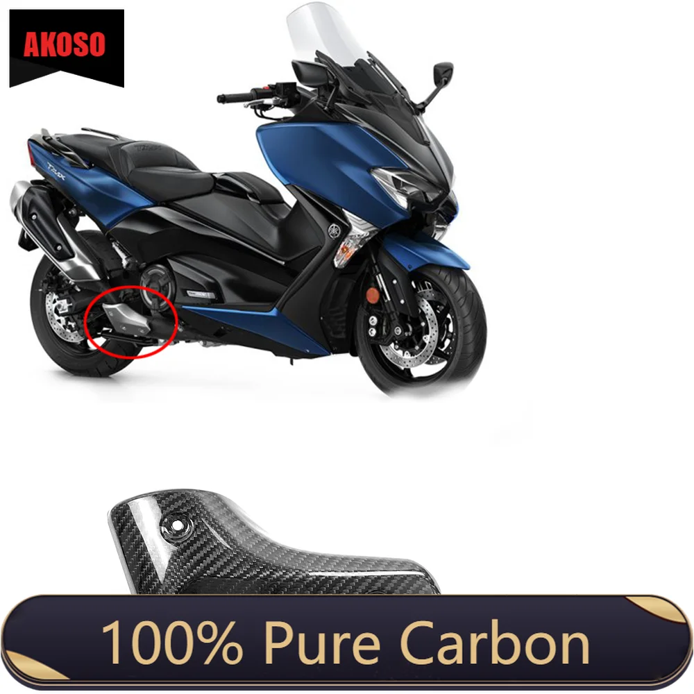 

100% 3K Full Carbon Fiber Motorcycle Fairing kit Motorycle Exhaust Pipe Cover For Yamaha TMAX 530 560 2015 2017 2019 2021 2023