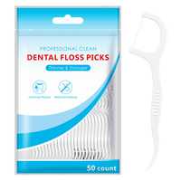 50pcs Dental Floss Flosser Picks Toothpicks Teeth Stick Tooth Cleaning Interdental Brush Dental Floss Pick Oral Hygiene Care