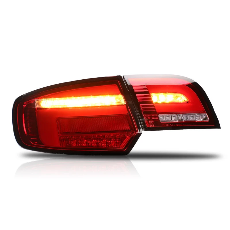 Modified LED Dynamic Turn Signal Assembly for  A3 2003-2012 Rear Tail Light Red Brake Reverse Lamp Blue Lens for Repair