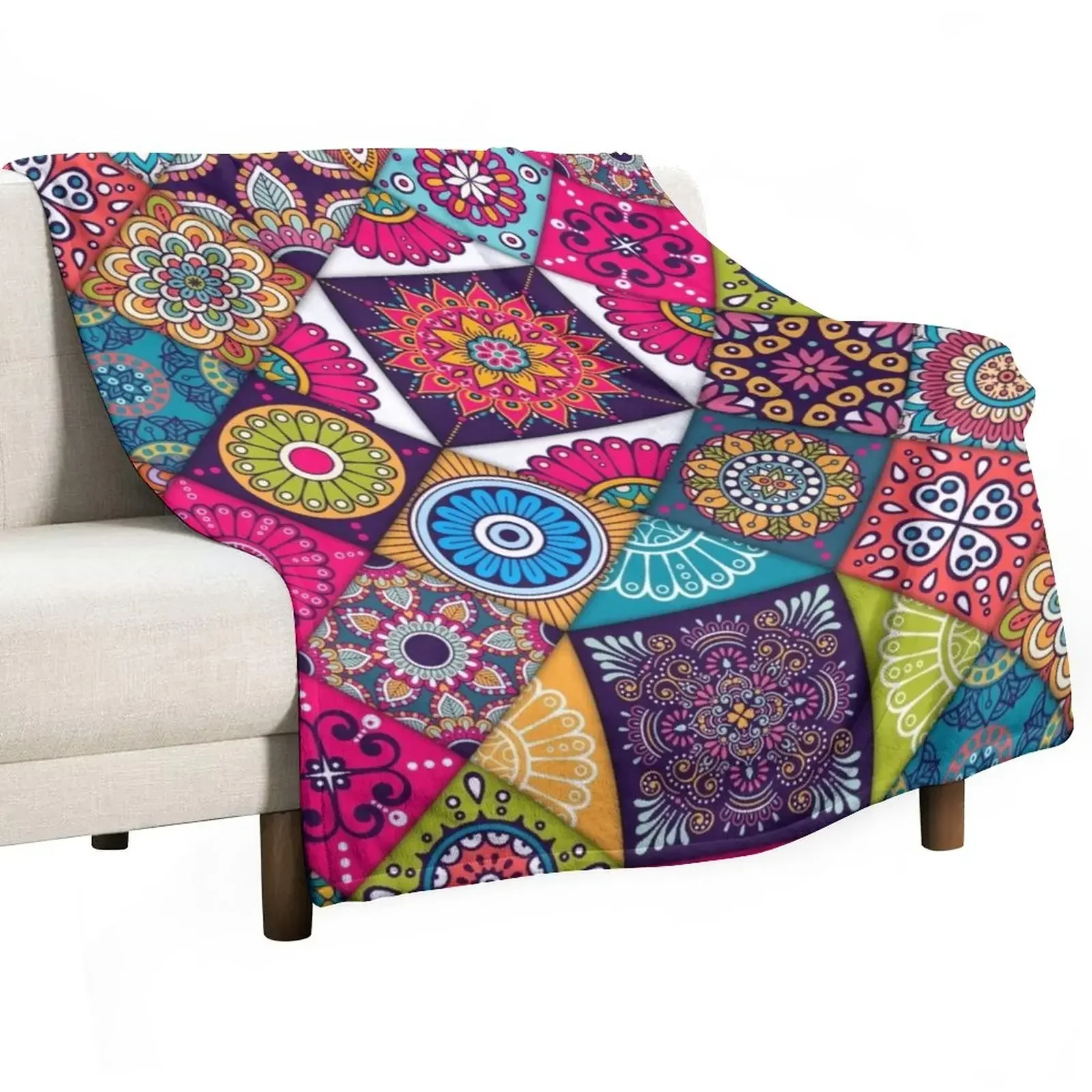 

Ethnic / hippie pattern patchwork Throw Blanket Sofa Throw Summer Beddings Blankets