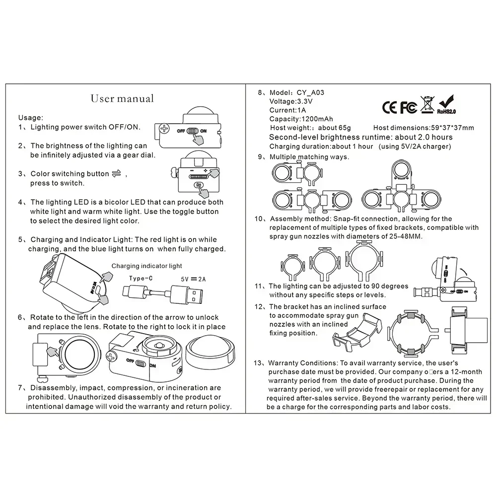 

Функция памяти Свет Регулируемая яркость Свет Вспомогательный прожектор Простота установки Строительство промышленного класса