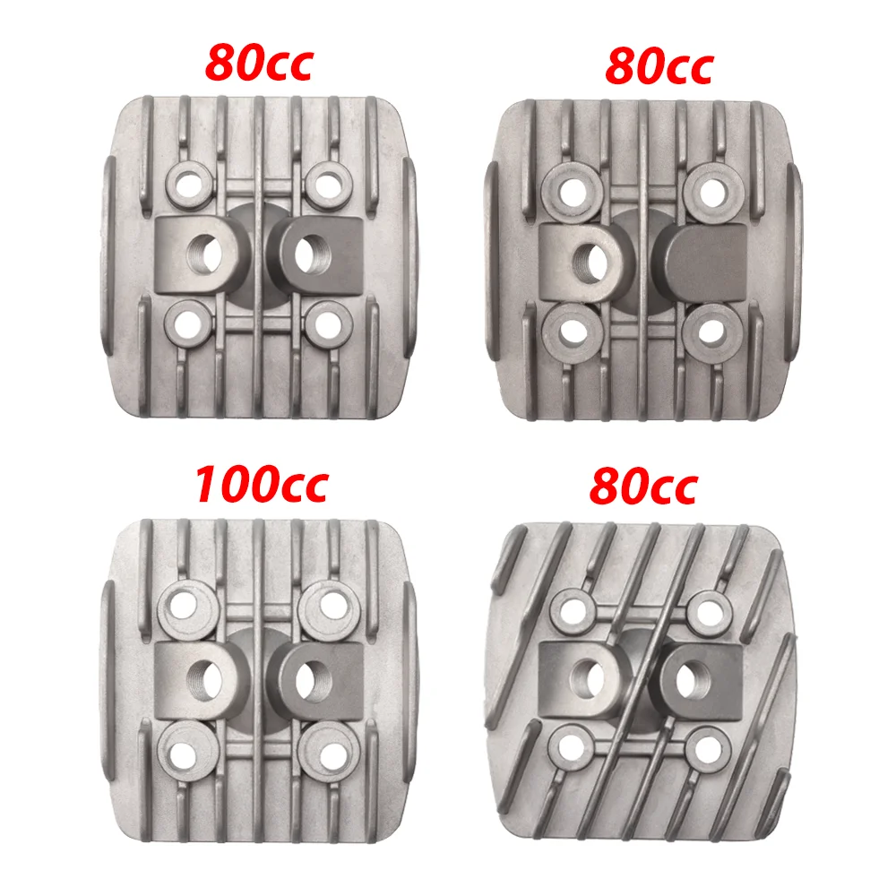 80cc 100cc Cylinder Head for PK80/LD80/LD90 Gas Motorized Bicycle Engine Accessories New Bicycle with Two Holes To Spark Plug in