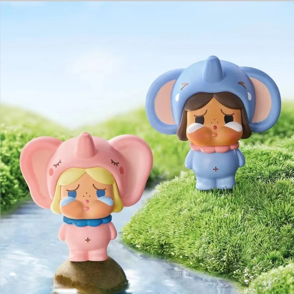 Pop Bean CryBaby The Elephant Set Series Mini Doll Thailand Limited Kawaii Anime Figure Ornament Desktop Girls Gift Collection