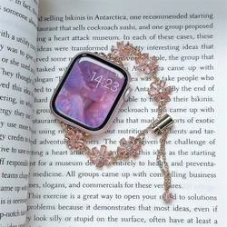 Bohemian bead bracelet compatible with iWatch strap 38mm 40mm 41mm 42mm 44mm 45mm 49mm for women, fashionable handmade elastic s
