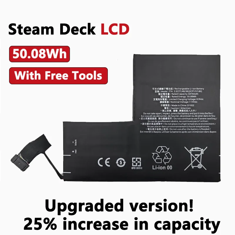 F7A F7G New Battery for Steam Deck LCD OLED Handheld Game With