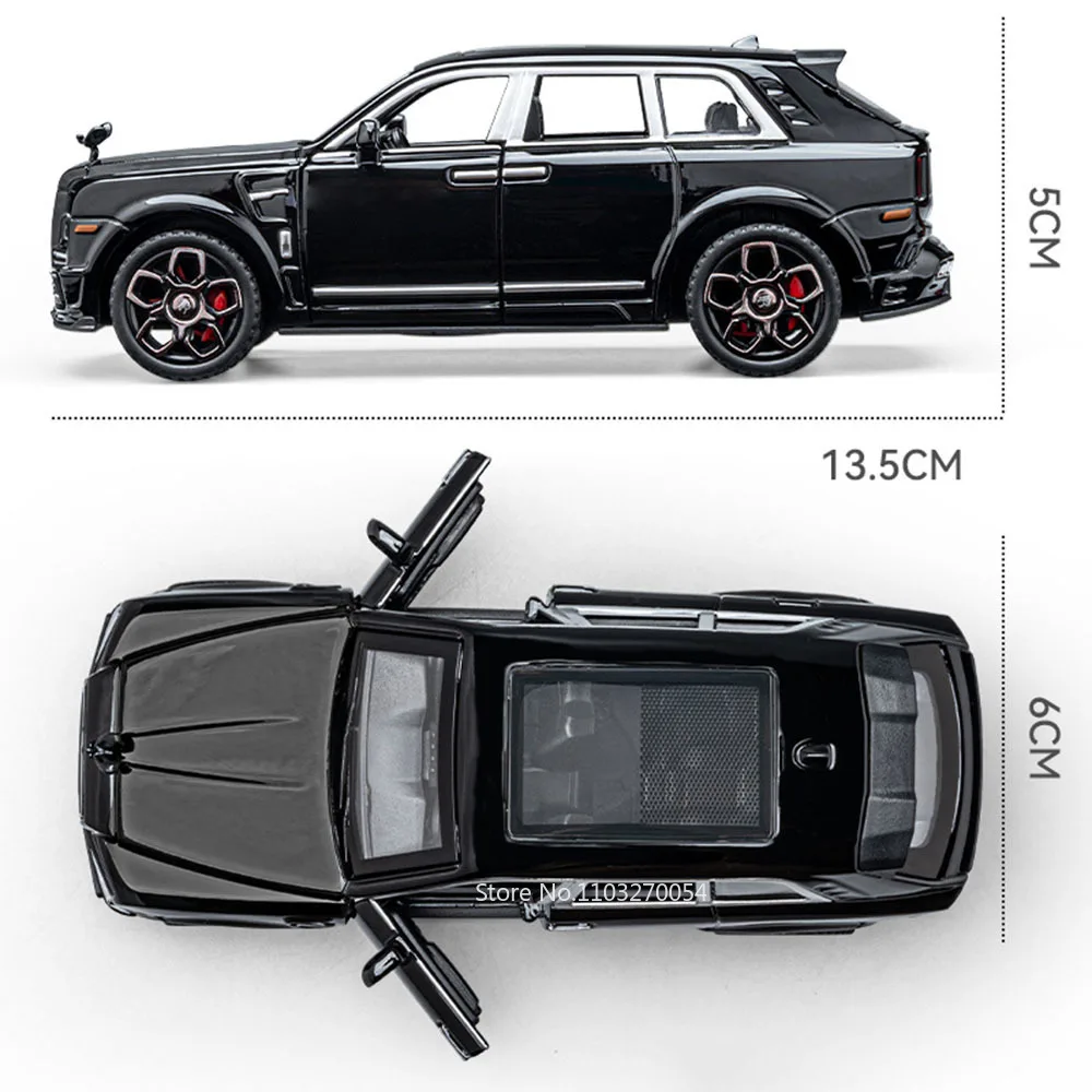 1:36 Apollo EVO Rolls-Royce Cullinan aleación Diecast coche deportivo juguetes modelo sonido luz tirar hacia atrás puertas coches abiertos recoger adorno
