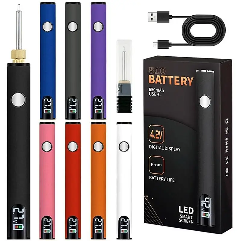 【A】Professional Mini Soldering Iron Pen Kit - Adjustable Voltage & Portable Design For DIY Projects Electronics Repair With USB
