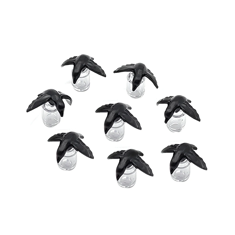 5 PCS MOC Crow Animal Parts Building Blocks Farm Ranch City Zoo Avian animal Pet Bricks Toys Kid DIY Christmas gift