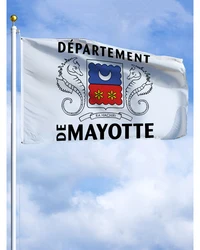 2×3FT Mayotte Mahore Flag Polyester Printed Banner Tapestry For Decor