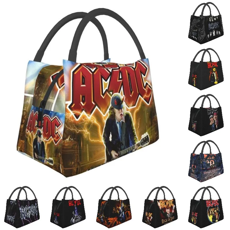 Rock Band Resuable Lunch Boxes for Women Multifunction AC DC Australian Heavy Metal Music Cooler Thermal Food Lunch Bag