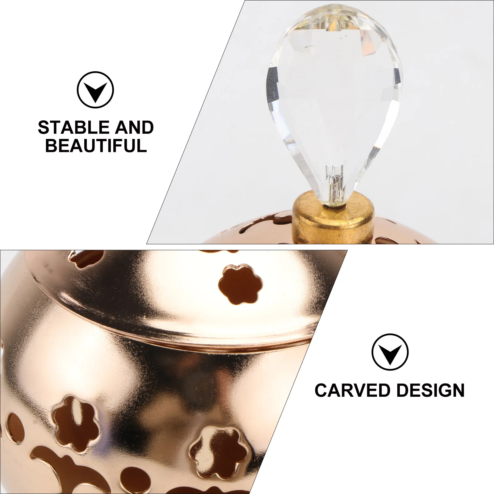 

Iron Holder Decorative Candlesticks Ornaments Wrought Stylish Metal Hollow-out Censer Holiday