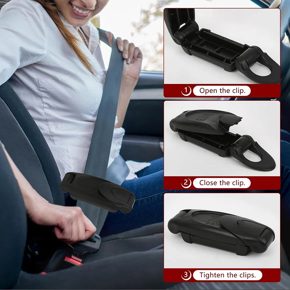 1/2PCS Car Safety Seats Belt Buckle Seatbelt Stopper Adjuster Car Strap Clips Quick Installation And Easy Use For Driving Safe